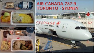 AIR CANADA Boeing 7879  Toronto to Sydney via Vancouver in Economy Class [upl. by Yentruok723]