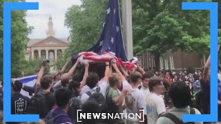 American flag protected by UNC fraternity brothers  On Balance [upl. by Ekusoyr]