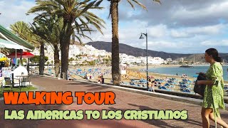 🔴Playa de las Americas to Los Cristianos TENERIFE SPAIN BEST Walking Tour [upl. by Inwat]