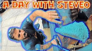 A DAY WITH STEVEO THE WINDOW CLEANER [upl. by Valer]