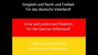 Lied der Deutschen Deutschlandlied  National anthem of Germany Hymne national de lAllemagne [upl. by Bremble]