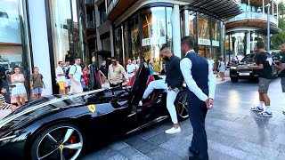 MONACO BEST SUMMER MILLIONAIRE SHOWING SUPERCARS 2023 monaco supercars billionaires [upl. by Heyes134]