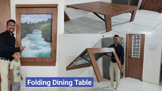 Folding Dining Table Wall Mounted Dining Table for Kitchen Space Saving Furniture Ideas [upl. by Byrdie]