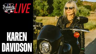 2LaneLIVE  Karen Davidson  HarleyDavidson History Culture amp Lifestyle [upl. by Redep920]