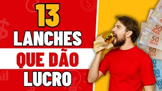 LANCHES PARA VENDER 13 IDEIAS do que fazer para GANHAR DINHEIRO [upl. by Michaelina579]