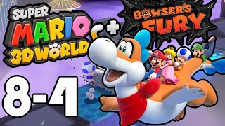 Super Mario 3D World  World 84 Footlight Lane No Commentary [upl. by Allimrac]