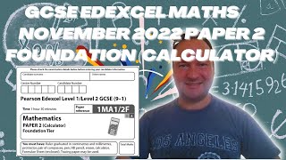 GCSE Edexcel Maths November 2022 Paper 2 Foundation Tier Calculator [upl. by Haff]