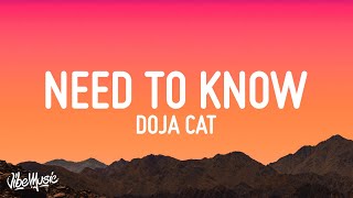 Doja Cat  Need To Know Lyrics [upl. by Savell]