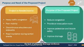 Northpark Drive reconstruction from Russel Palmer Rd to Woodland Hills Drive virtual public meeting [upl. by Nnail978]