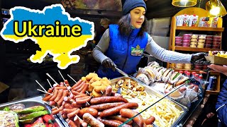 🇺🇦 LVIV UKRAINE  STREET FOOD NIGHT MARKET AND NAUGHTY UKRAINIAN ANGELS AT NIGHT [upl. by Yadrahs]