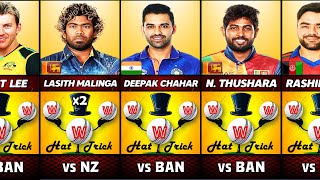 All Hat Tricks Taken in T20I Full Member Nations [upl. by Adriene931]