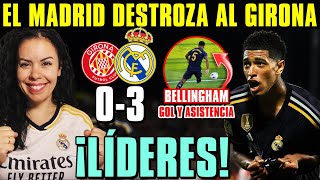 El MADRID DESTROZA al GIRONA 03 y DA un GOLPE ¡LÍDERES BELLINGHAM BRILLANTE GOL y ASISTENCIA [upl. by Imled]