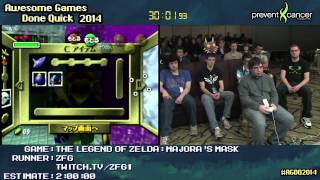 Legend of Zelda Majoras Mask  SPEED RUN 14246 by ZFG AGDQ 2014 N64 [upl. by Llatsyrc]