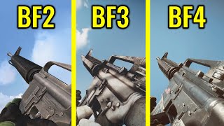 Battlefield 2 vs 3 vs 4  Weapons Comparison [upl. by Staten]