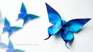 How to Fold an Origami Butterfly  Mariposa UPDATED VERSION Actualizada [upl. by Rossen785]