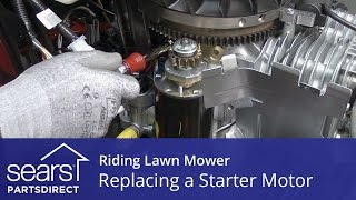 How to Replace a Starter Motor on a Riding Lawn Mower [upl. by Annaicul]