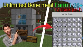 Easy unlimited Bone meal farm for Minecraft 120 full tutorial minecraftpe minecraft [upl. by Aisanahta]