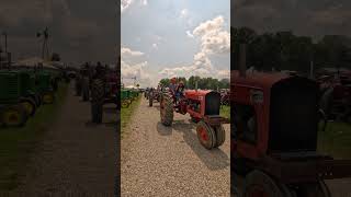 Tractor Parade Line Up  Rushville Indiana Tractor Show shorts [upl. by Tepper]