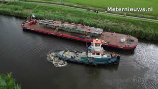 Wierumerschouwsterbrug naar Groningen gevaren [upl. by Sheeran]