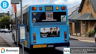 Busways North West Ryde 2325 ST Mercedes Benz O500LE CNG Custom Coaches CB60 EVOII Bus ride [upl. by Ydnac]