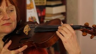 Cómo hacer que las cuerdas de un Violín vibren  Nociones de violín [upl. by Eniamret]