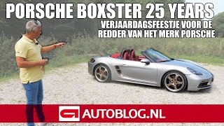 Porsche Boxster 25 Years rijtest 25 jaar open rijplezier [upl. by Anaitit]