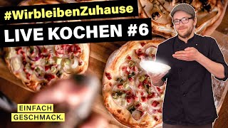 FLAMMKUCHEN selber machen  🔴 KOCH LIVE mitmir 6  einfachgeschmack [upl. by Hogle]