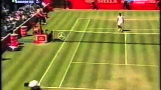 Pete Sampras great shots selection against Lleyton Hewitt Queens Club 2000 FINAL [upl. by Ettezzil711]