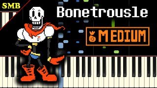 UNDERTALE  BONETROUSLE  Piano Tutorial [upl. by Oletta953]