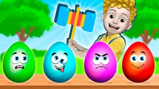 Surprise Eggs Kids Songs  MORE HappyKidsSongsUSA [upl. by Novat520]