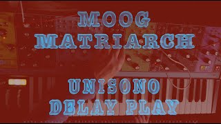 MOOG MATRIARCH  UNISONO DELAY PLAY AMBIENT SESSION  No Talking [upl. by Scheider]