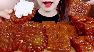 ASMR 꾸덕한 약과 휘핑크림 먹방 KOREAN TRADITIONAL COOKIE YAKGWA WHIPPED CREAM MUKBANG eating sounds [upl. by Damiani242]