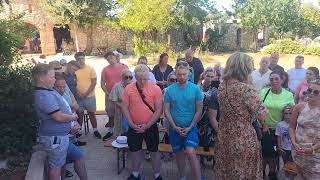 praise God Nancy praying with the travellers today in Medugorje 💜🤍💜🤍 [upl. by Zinn]