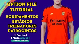 OPTION FILE eFootball PES 2021 Tutorial como inserir imagens [upl. by Vida]