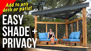 Add a Pergola to a Deck or Patio  RoofPrivacy Screen [upl. by Nauqet]