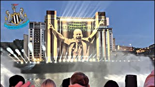 NEWCASTLE UNITED QUAYSIDE LIGHT DISPLAY END OF SEASON 20232024 [upl. by Gardner]