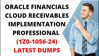 1Z0105624 Oracle Financials Cloud Receivables 2024 Implementation Professional [upl. by Annabela]