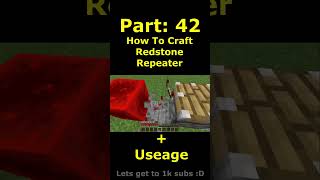 How To Craft a Redstone Repeater [upl. by Naugan408]