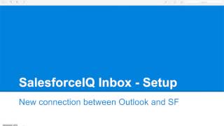 Salesforce Training  Setting up SalesforceIQ Inbox [upl. by Neenad]