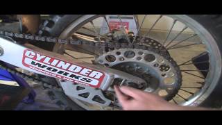 YZ125 Part 33 2 Stroke Chain amp Slack Adjustment [upl. by Baxy582]