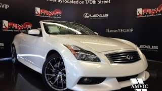 Used 2013 White Infiniti G37 Convertible Auto IPL RWD Stone Interior Review Wainwright Alberta [upl. by Nitsirhc]