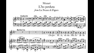 Lho perduta  W A Mozart  F Minor Piano Accompaniment  Karaoke [upl. by Venezia]