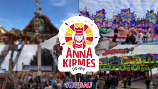 AUFBAU DÜREN ANNAKIRMES 2024  ALLE Fahrgeschäfte  Rundgang über die Kirmes Vlog8  Kirmes Kumpelz [upl. by Ramin104]