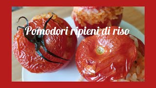 POMODORI AL FORNO RIPIENI DI RISO🍅🍅 Ricetta facile e veloce con pochi ingredienti [upl. by Ragg962]