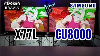 Sony X77L vs Samsung CU8000 Live Color vs Crystal Color  Smart TVs 4K [upl. by Katine]