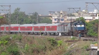 Inaugural Run with Offlink  12519 Mumbai LTTKamakhya AC Express Blast past Kaloo Bridge [upl. by Oruasi]