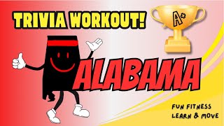 Alabama Trivia Workout Fun Family Fitness For Kids Learn amp Move Brain Break  PE [upl. by Eninaej829]