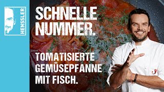 Schnelles tomatisiertes GemüsepfannenRezept mit Fisch von Steffen Henssler [upl. by Loraine]