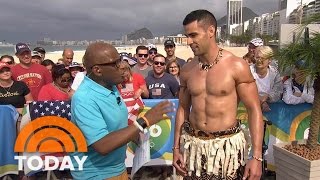 Meet Tonga’s Oiled Olympic Flag Bearer Pita Taufatofua  TODAY [upl. by Reena618]