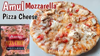 Amul Pizza Cheese Review amp Recipe in Hindi  Amul Pizza Cheese Mozzarella Amul Cheese Pizza Recipe [upl. by Yvi340]